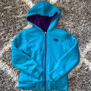 Girls North Face reversible jacket